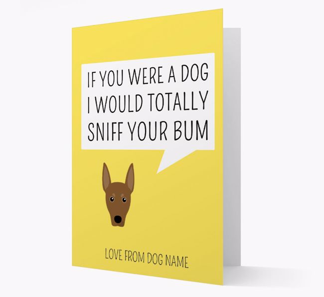 Personalised 'I'd Sniff Your Bum' Card